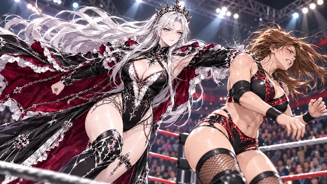 DOLL QUEENの攻め：ランニングエルボー