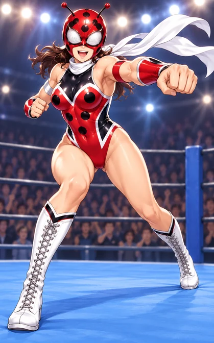 LADYBUG RAYの攻め：ストレートパンチ