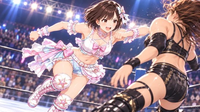 星乃あおいの攻め：ランニングエルボー