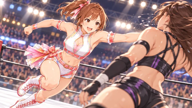 桜庭ひよりの攻め：ランニングエルボー